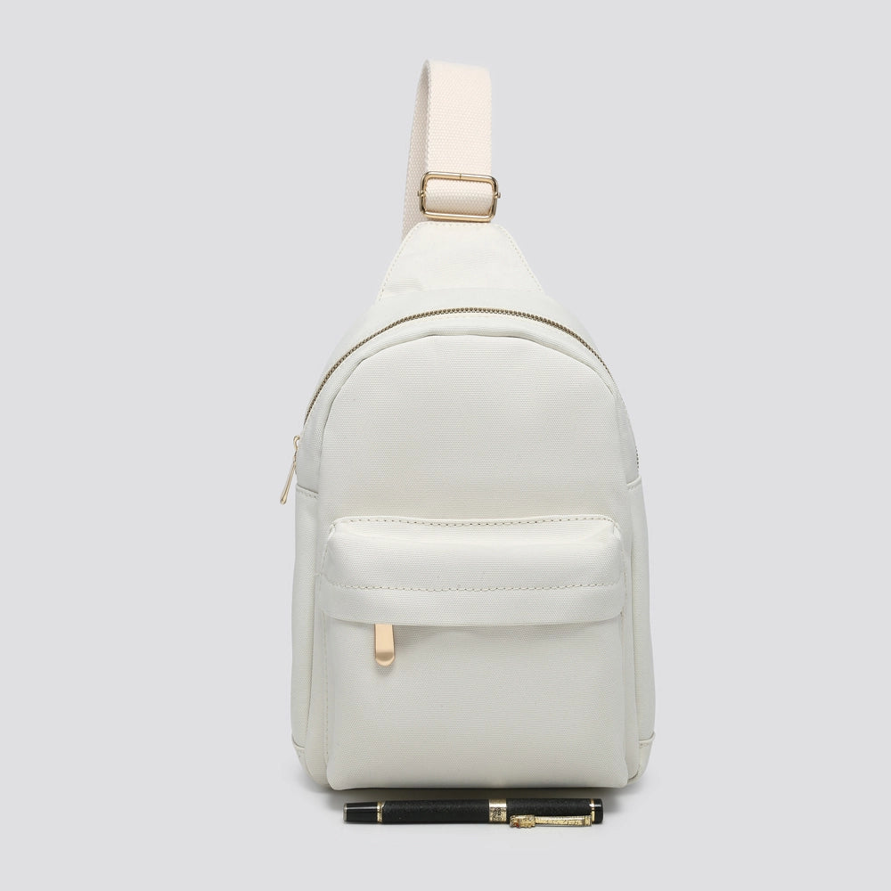 Canvas Small Backpack In Pale Apricot