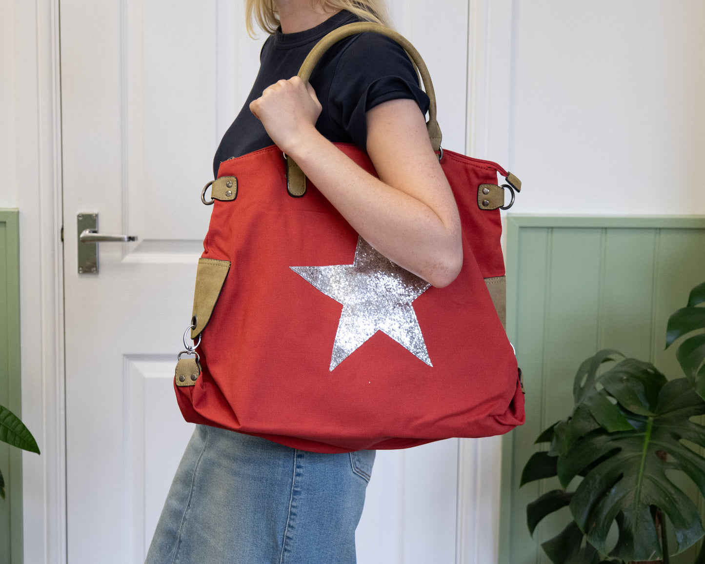 Ruby Canvas Star Tote