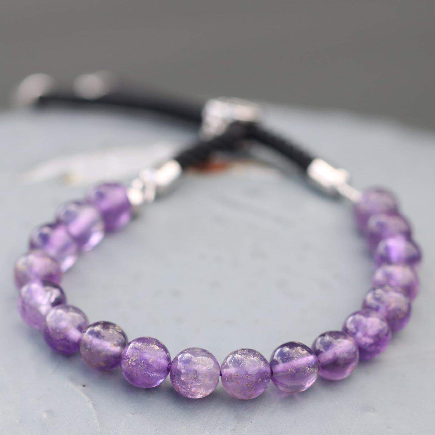 Amethyst Gemstone 925 Silver Plated Bracelet