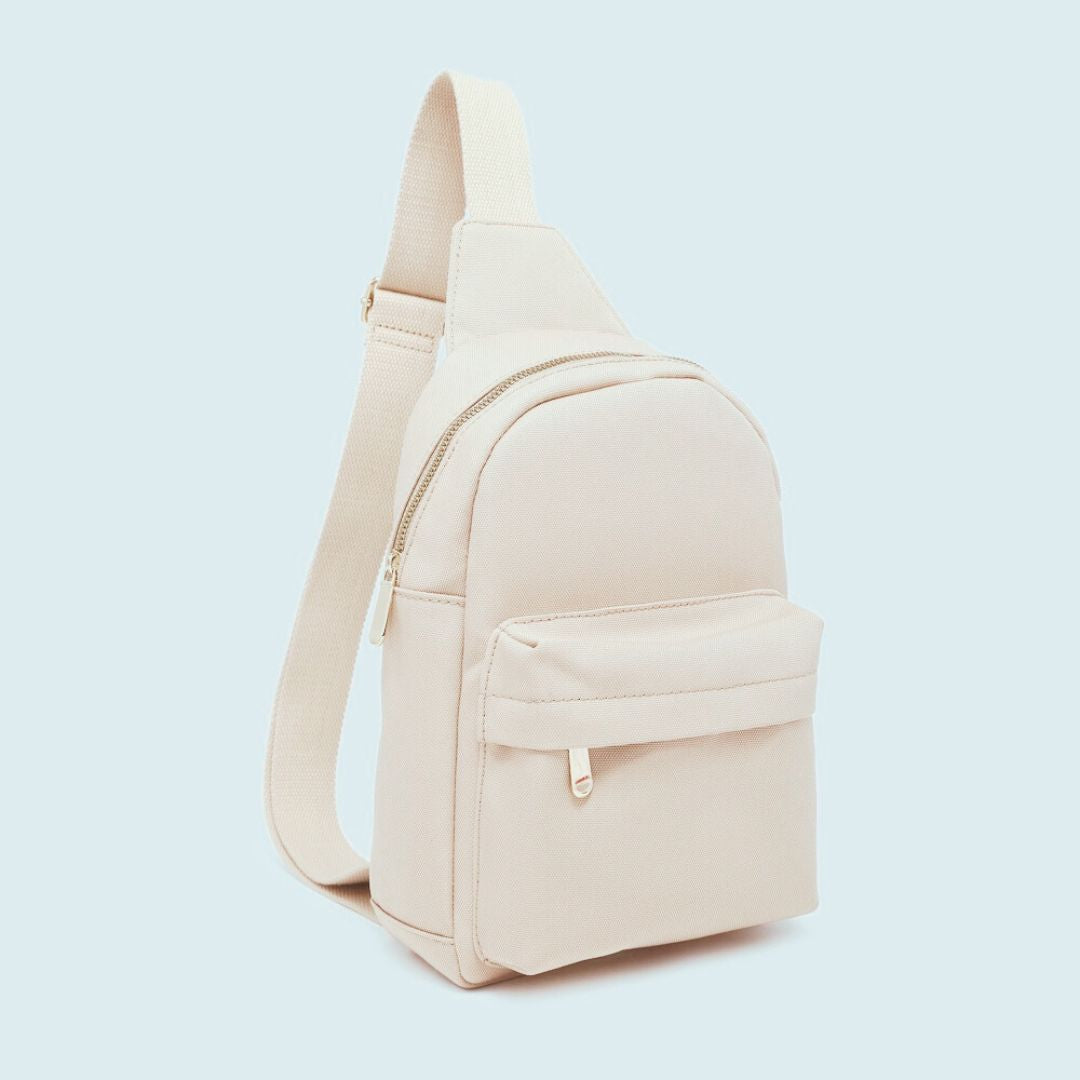 Canvas Small Backpack In Pale Apricot