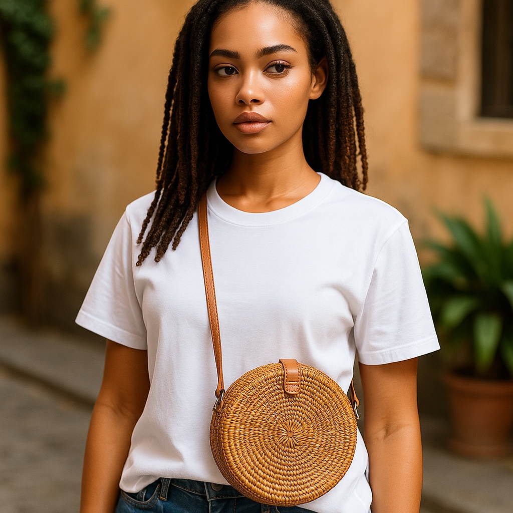 Natural Rattan Bali Bag