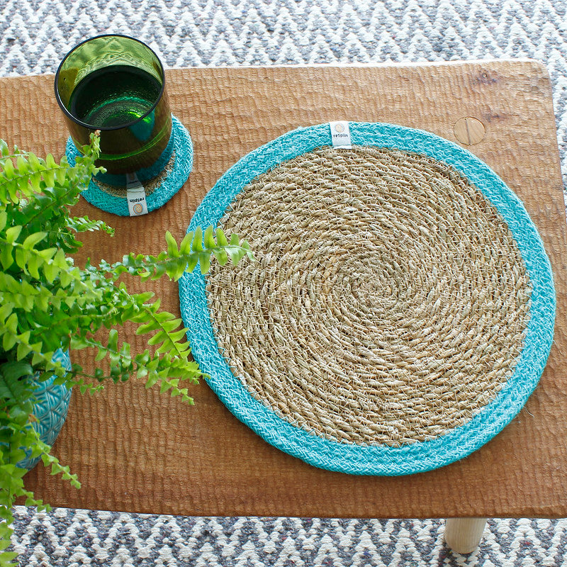 Turquoise Edge Table Mat