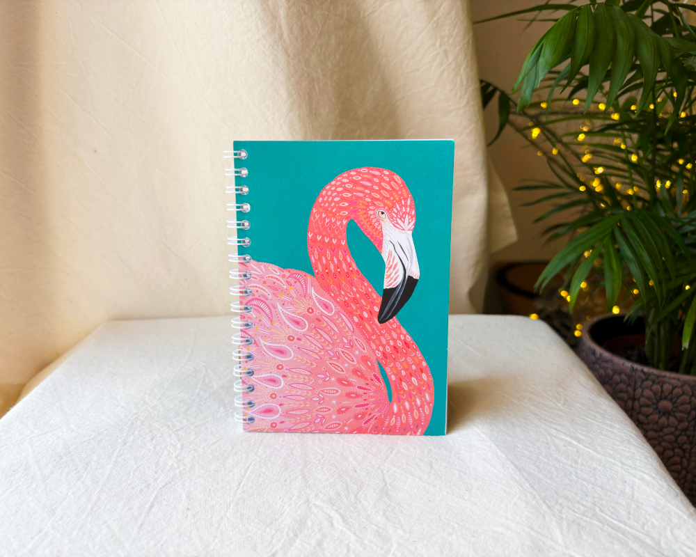 Original Art Flamingo A6 Notebook