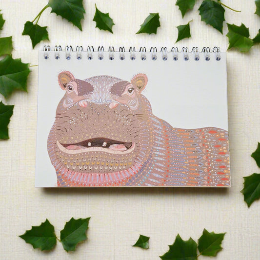 Original Art Hippo A6 Notebook