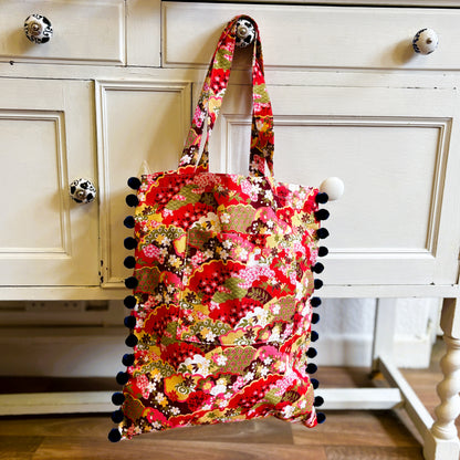 Isumi Japanese Tote With Navy Trim