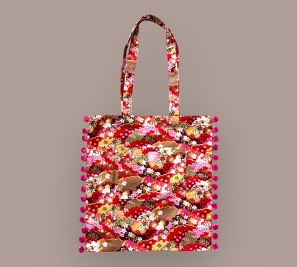 Isumi Japanese Tote With Strawberry Trim
