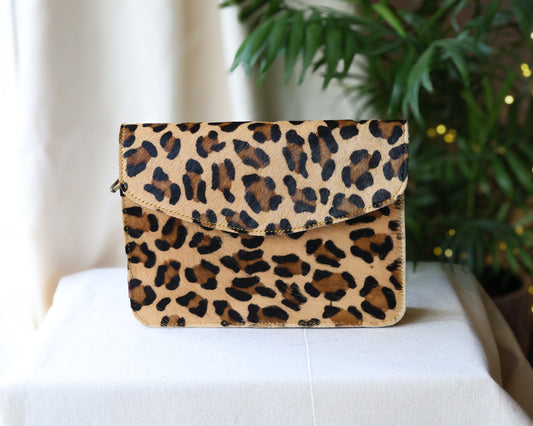 Eadie Leopard Leather Crossbody Bag
