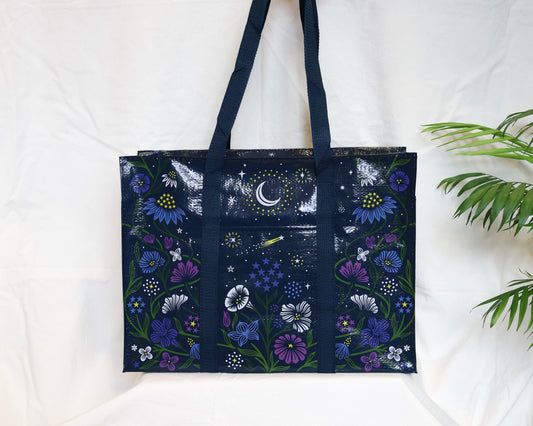 Starry Garden Shoulder Tote