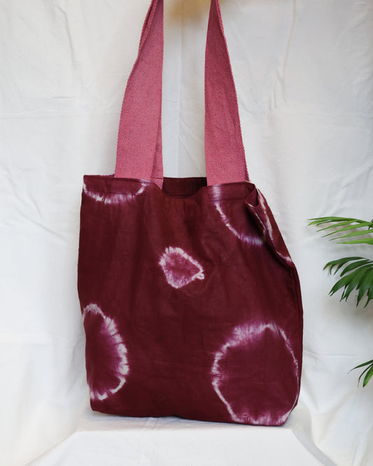 Maroon Rings Tie-Dye Bag