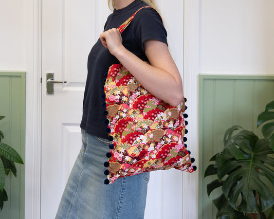 Isumi Japanese Tote With Navy Trim
