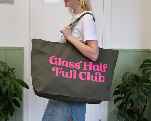 Glass Half Full Club Oversized Tote