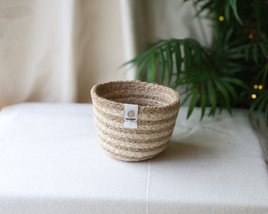 Small Striped Deep Basket