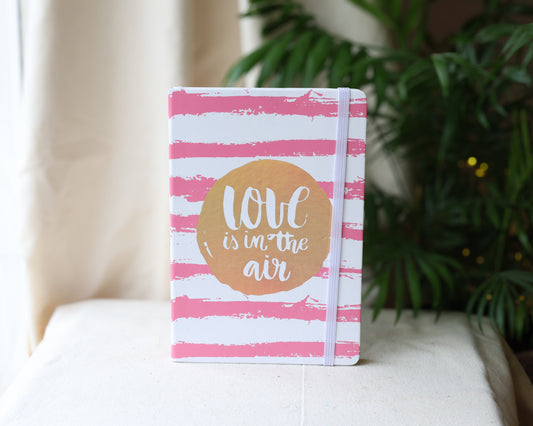 Love Is In The Air Gold Foil A5 Notebook