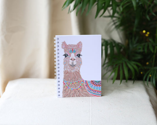 Original Art Llama A6 Notebook
