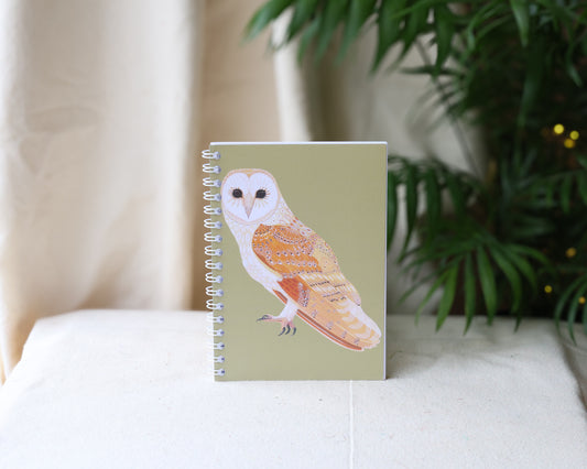 Original Art Barn Owl A6 Notebook