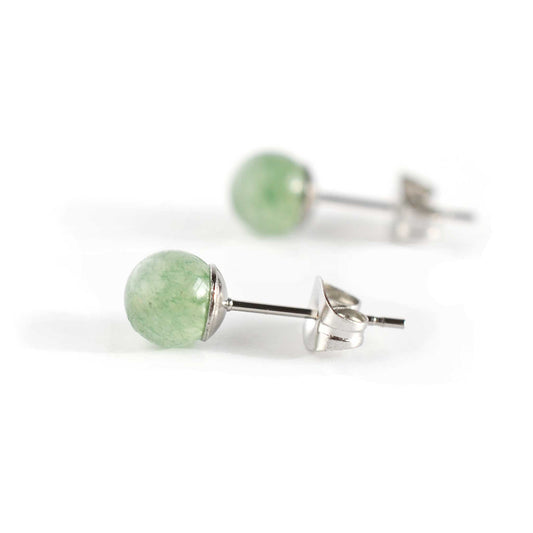 6mm Green Aventurine Ball Studs