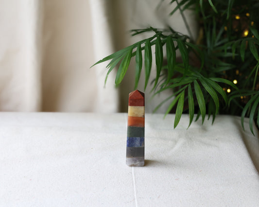 Seven Gemstone Chakra Obelisk