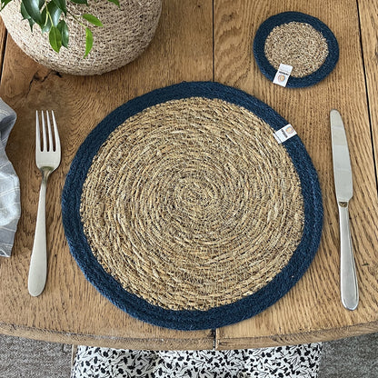 Denim Blue Edge Table Mat