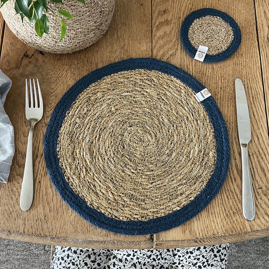 Denim Blue Edge Table Mat