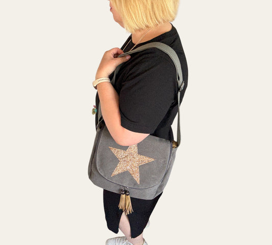 Quartz Crossbody Canvas Star Bag