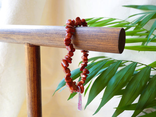 Red Jasper Crystal Chipstone Bracelet