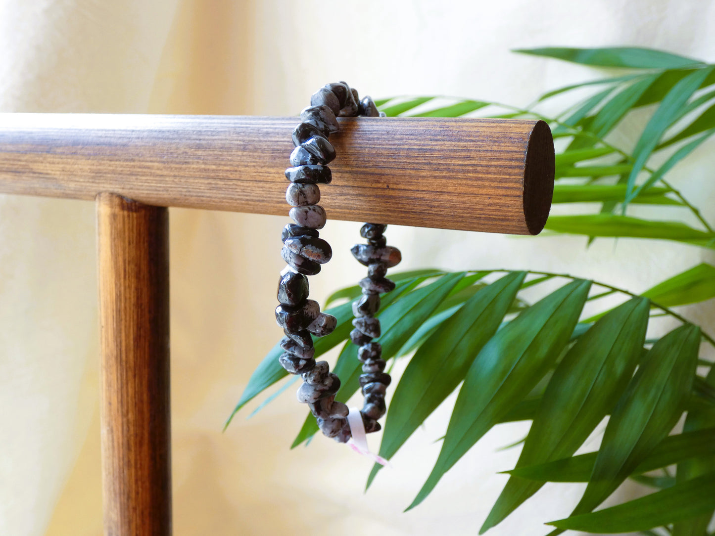 Snowflake Obsidian Crystal Chipstone Bracelet