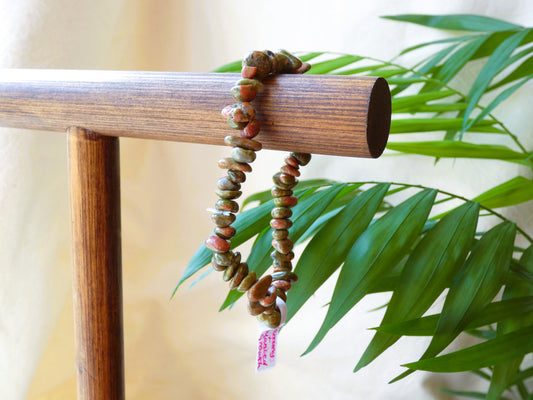 Unakite Crystal Chipstone Bracelet