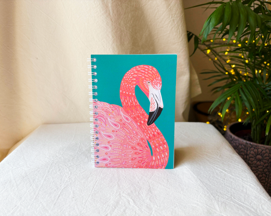 Original Art Flamingo A6 Notebook