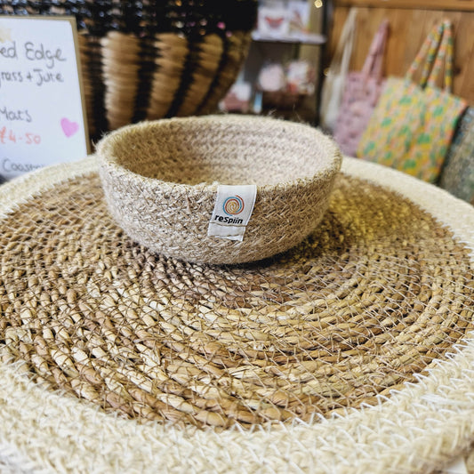 Small Natural Shallow Basket